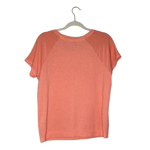 Wildfox Paws Camden Top Size Medium  70's Lipstick Short Sleeve Coral Sz M - Picture 4 of 8
